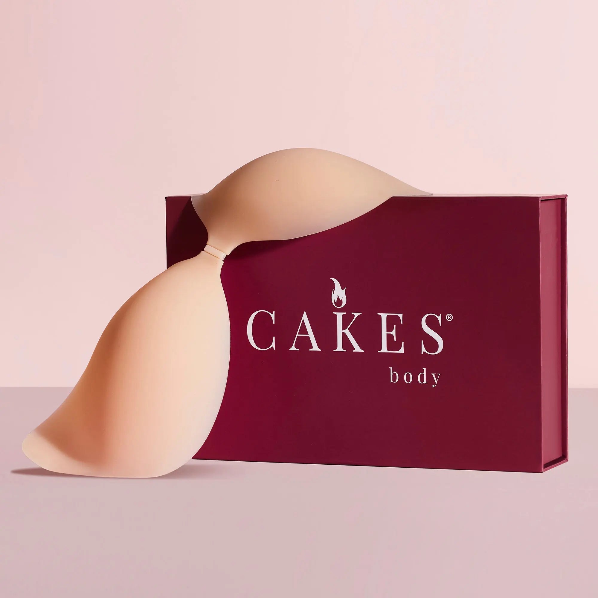 CAKES Body Silicone Cleavage Bra, Seamless Push-Up Support with Matte Finish, Reusable Invisible Bra for Strapless Dresses & Backless Styles
