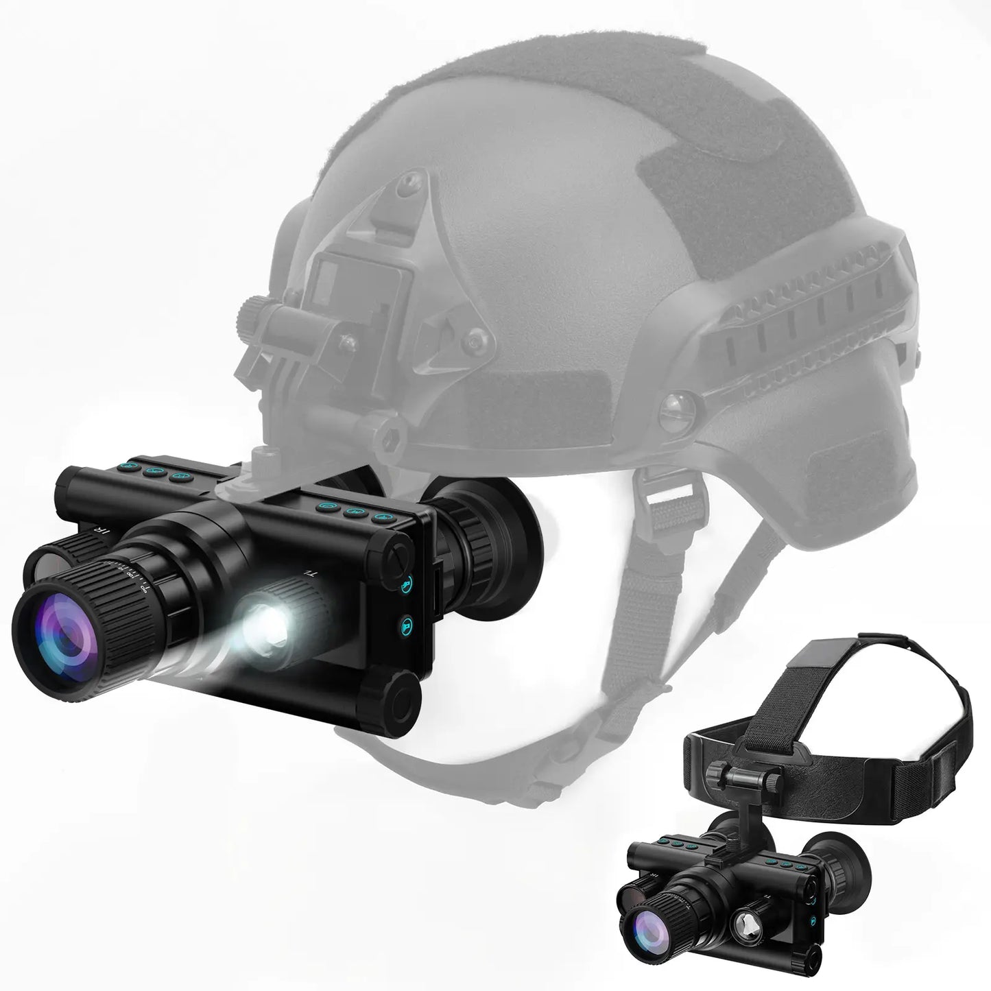 CIGMAN 4K Infrared Night Vision Goggles – Digital NV Binoculars with 8X Zoom, f/1.0 Aperture, Rechargeable Battery, Memory Card & Head Mount for Outdoor Adventures