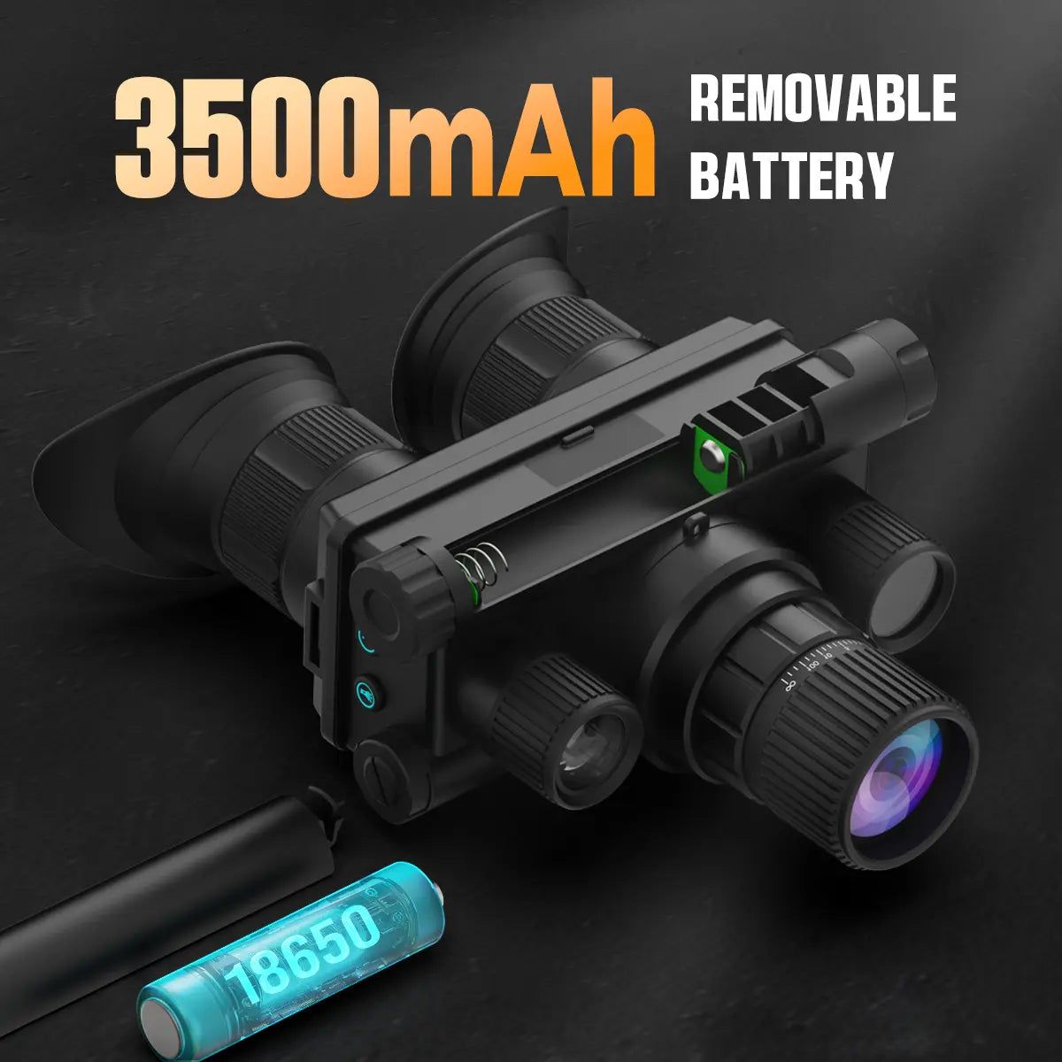 CIGMAN 4K Infrared Night Vision Goggles – Digital NV Binoculars with 8X Zoom, f/1.0 Aperture, Rechargeable Battery, Memory Card & Head Mount for Outdoor Adventures