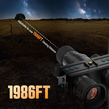 CIGMAN 4K Infrared Night Vision Goggles – Digital NV Binoculars with 8X Zoom, f/1.0 Aperture, Rechargeable Battery, Memory Card & Head Mount for Outdoor Adventures