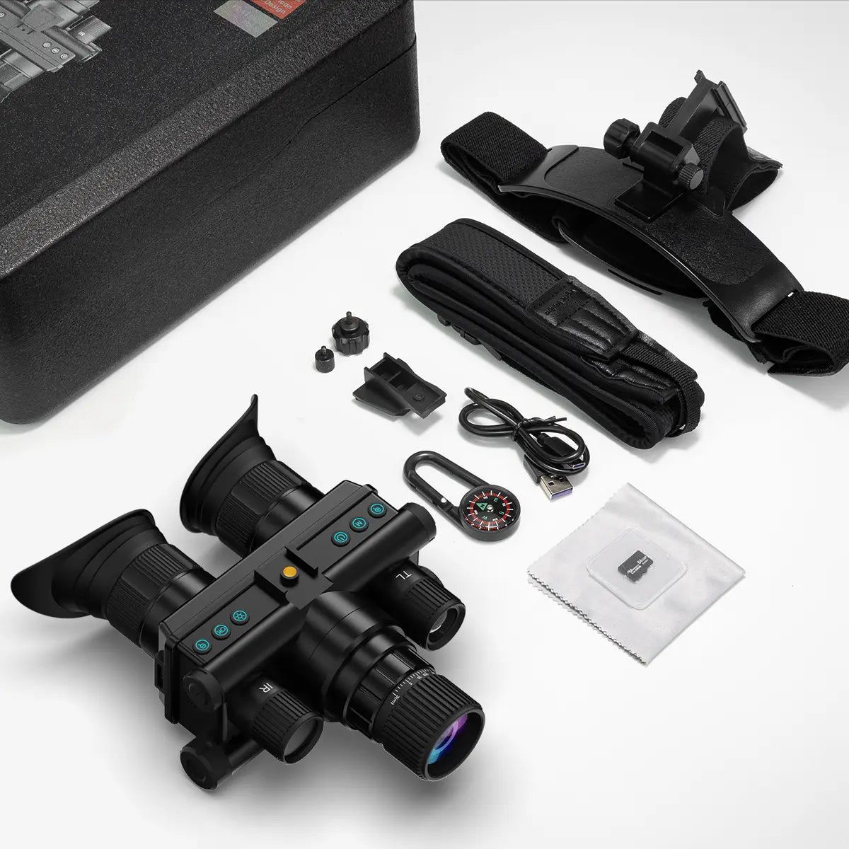 CIGMAN 4K Infrared Night Vision Goggles – Digital NV Binoculars with 8X Zoom, f/1.0 Aperture, Rechargeable Battery, Memory Card & Head Mount for Outdoor Adventures