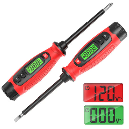 KAIWEETS Digital Voltage Tester – Insulated Screwdriver Tool with LCD Screen, Non-Contact Voltage Detection, Live Wire Test & Sound Alert for Electricians and DIY