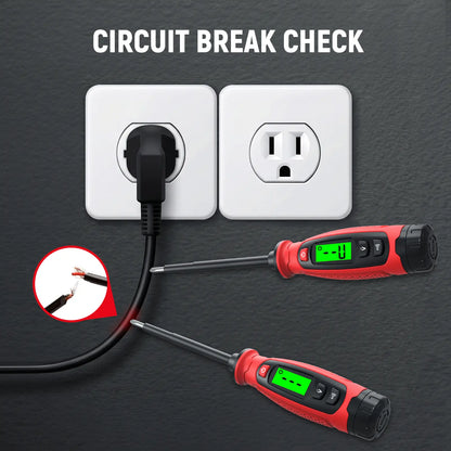 KAIWEETS Digital Voltage Tester – Insulated Screwdriver Tool with LCD Screen, Non-Contact Voltage Detection, Live Wire Test & Sound Alert for Electricians and DIY