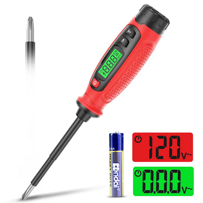 KAIWEETS Digital Voltage Tester – Insulated Screwdriver Tool with LCD Screen, Non-Contact Voltage Detection, Live Wire Test & Sound Alert for Electricians and DIY