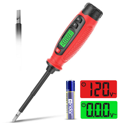 KAIWEETS Digital Voltage Tester – Insulated Screwdriver Tool with LCD Screen, Non-Contact Voltage Detection, Live Wire Test & Sound Alert for Electricians and DIY